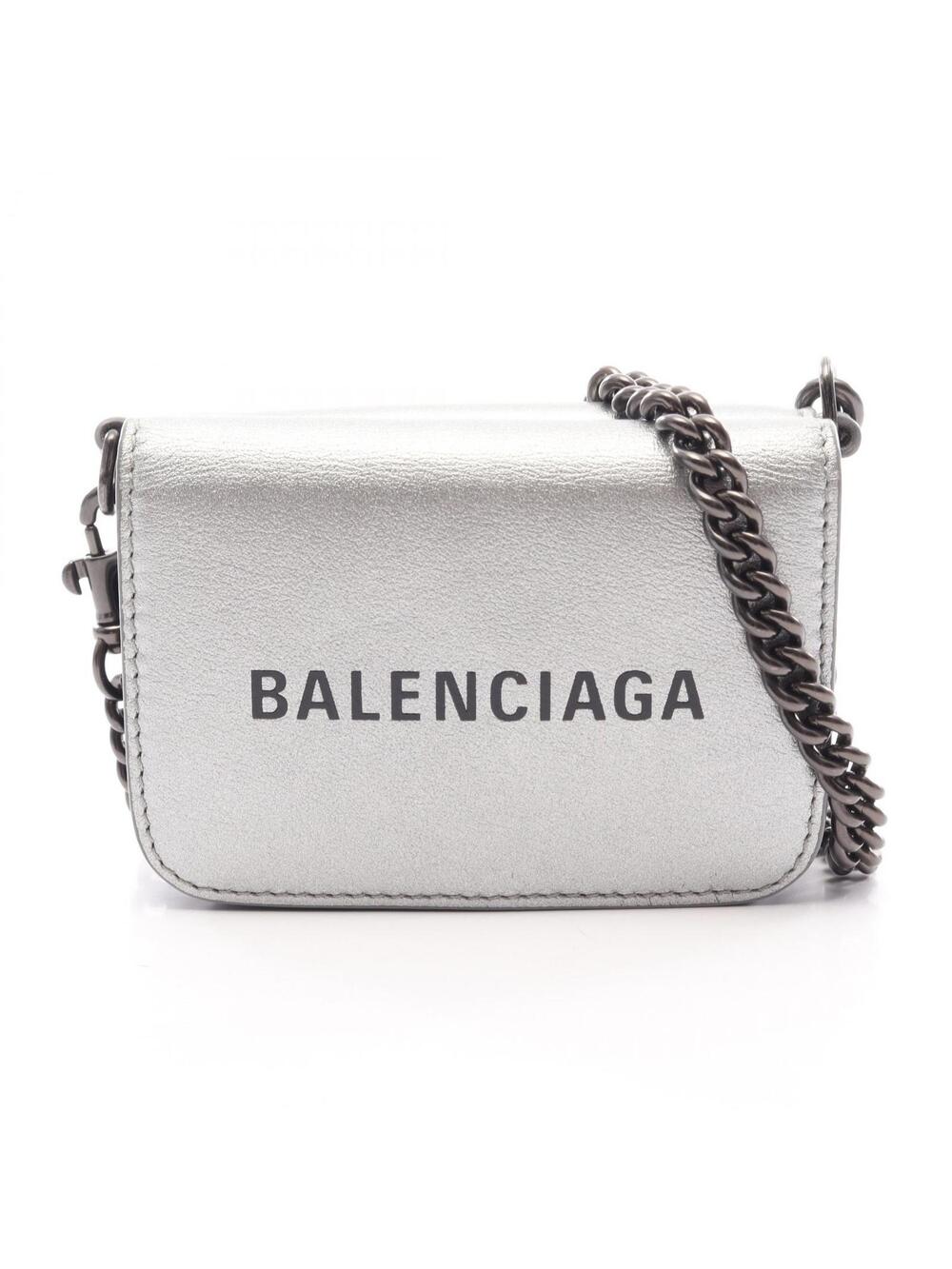 Balenciaga Cash Mini Chain Grained Tri- #342284B35B